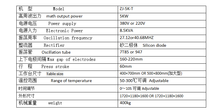 高頻焊接機技術(shù)參數(shù) 高頻焊接機技術(shù)參數(shù)